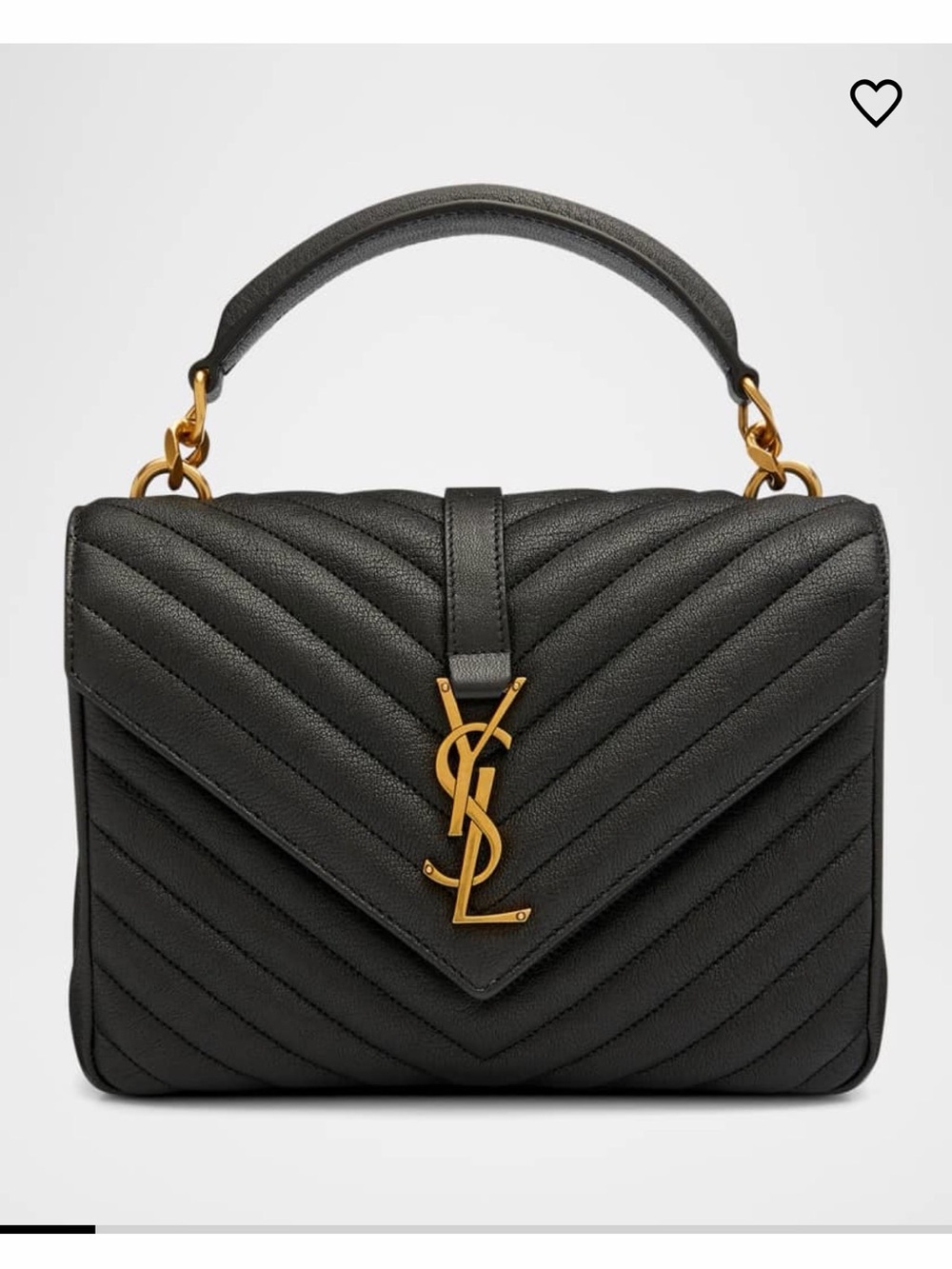 Saint Laurent Black Quilted Top-Handle Satchel with Gold Hardware